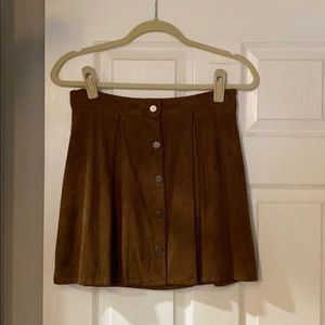 NWT Zara • Brown Suede Skirt
